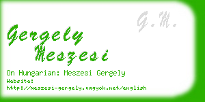 gergely meszesi business card